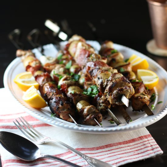 Chicken, Potato & Prosciutto Kabobs