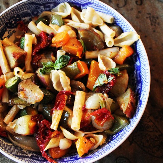 Veggies, Pasta & Sundried Tomatoes