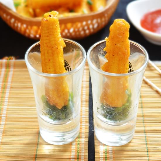 Babycorn fingers/babycorn fritters