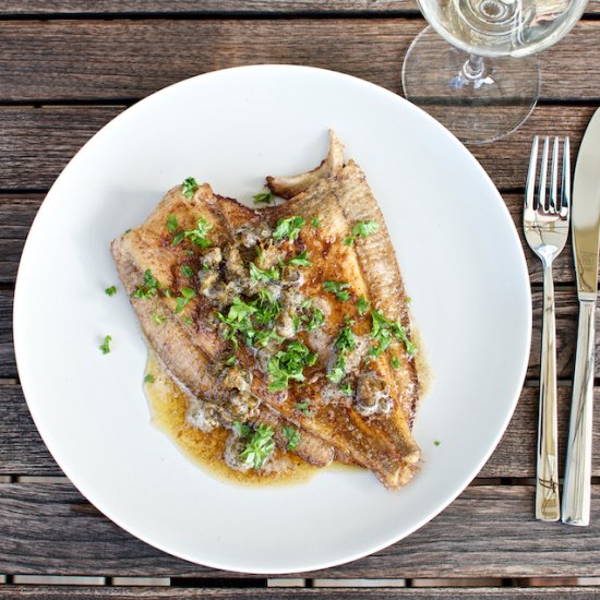 Classic pan-fried plaice