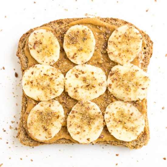 Peanut Butter Banana Flax Toast