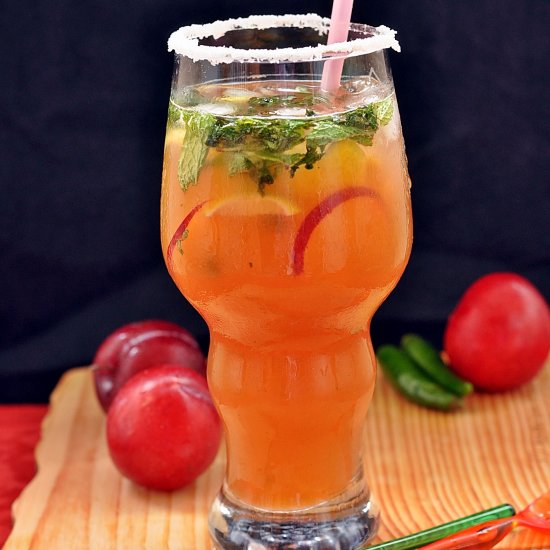 Virgin Peach Plum Chili Mojito