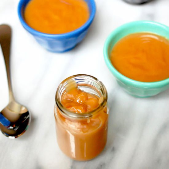 Homemade creamy caramel pudding