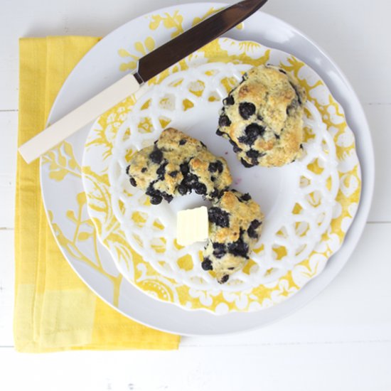 Wild Blueberry Cream Cheese Scones