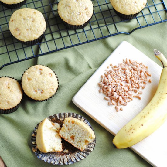 Banana Toffee Picnic Cupcakes