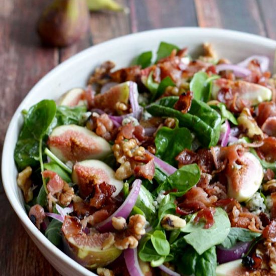 Fig Salad with Bacon Dressing