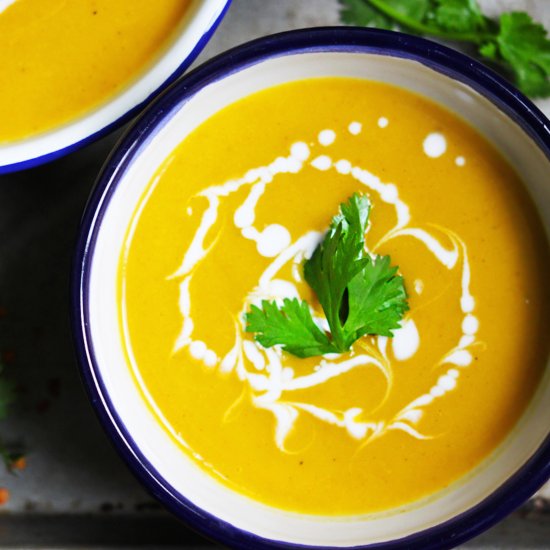 Golden Curried Red Lentil Soup