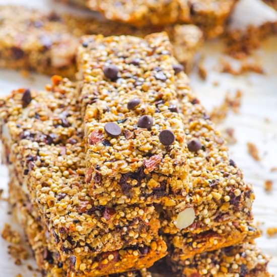 Quinoa Chocolate Chip Granola Bars