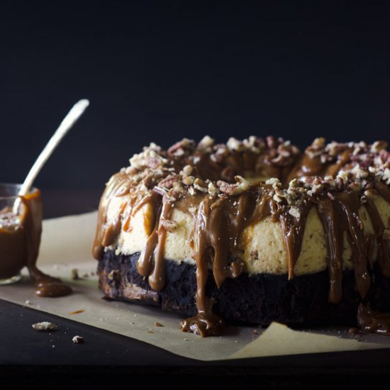 Caramel Turtle Flan Bundt Cake