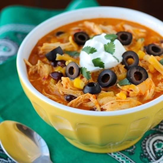 Crock Pot Chicken Enchilada Soup