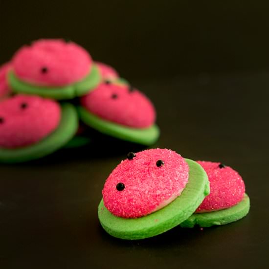 Watermelon Mallow Cookies