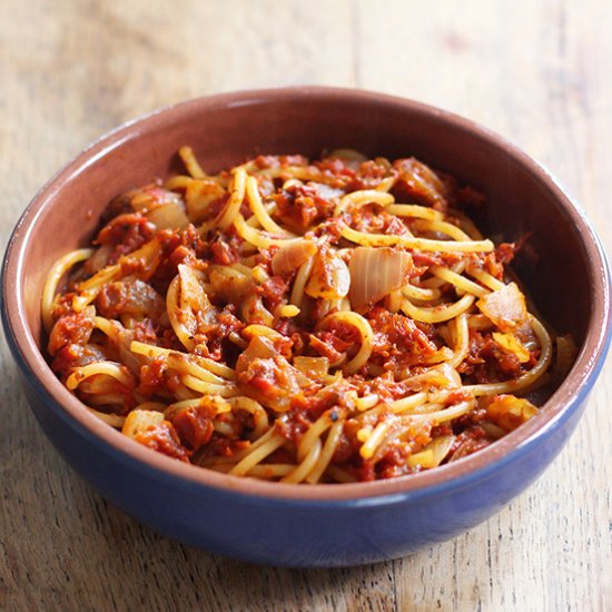 GF Spaghetti, Tomato & Red Pepper