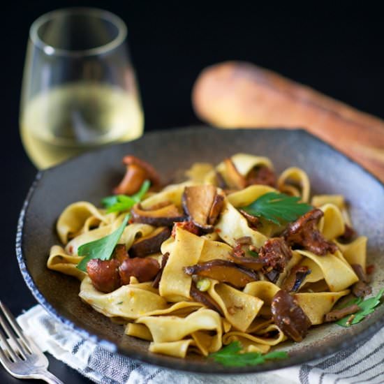 Pasta with Four Mushrooms