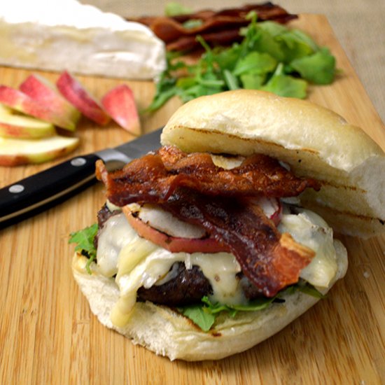 Bacon, Apple and Brie Burger