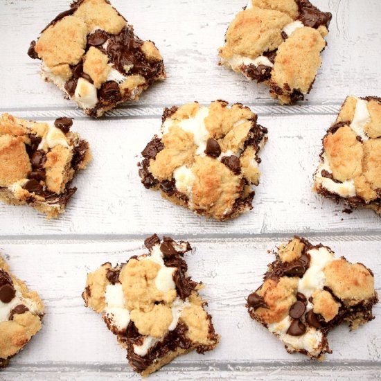 Thick and Chewy S’mores Bars