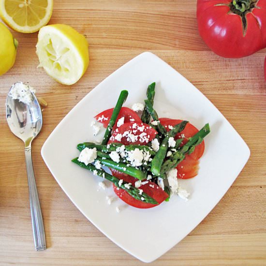 Heirloom + Asparagus Simple Salad