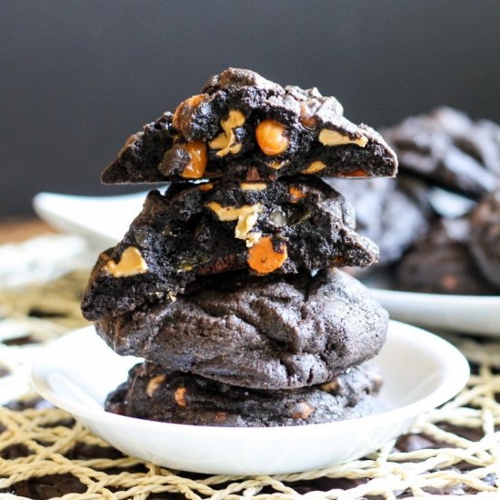 Loaded Dark Chocolate Cookies