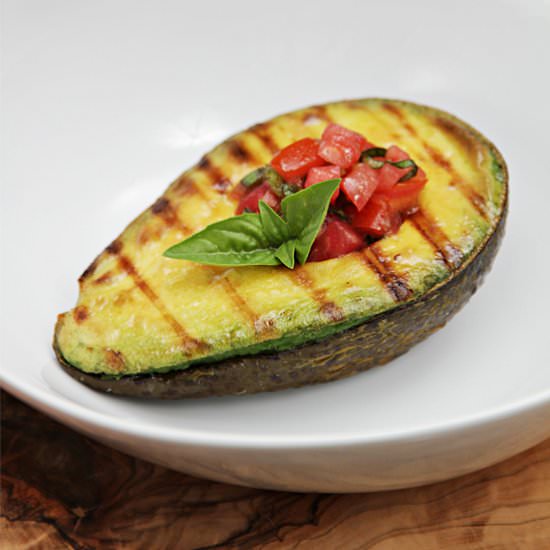 Grilled Avocado with Tomato Salsa