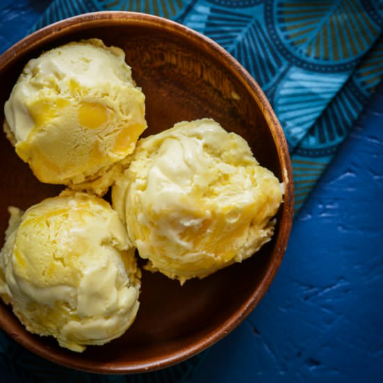 Coconut Ice Cream Pineapple Curd