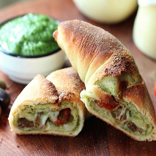 Calzone with Basil Pesto