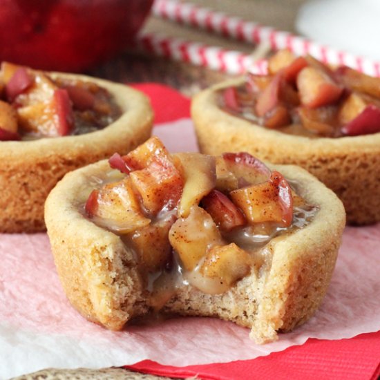 Caramel Apple Cookie Cups