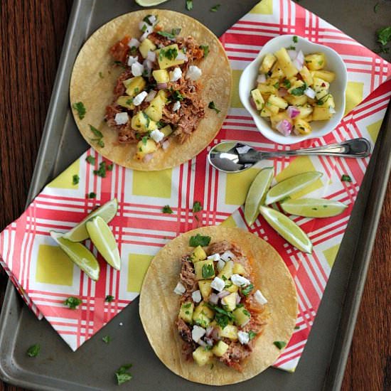 Slow Cooker Tacos al Pastor