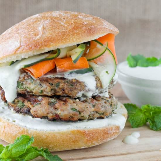 Chili Cilantro Chicken Burgers