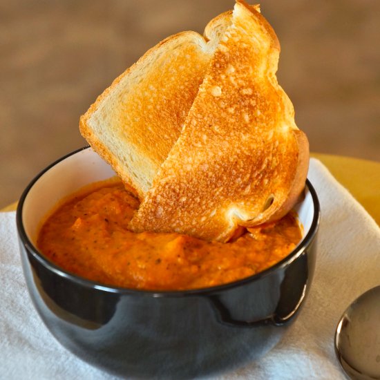 Roasted Sweet Potato Tomato Soup