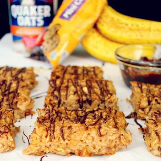 Chocolate Peanut Butter Banana Bars