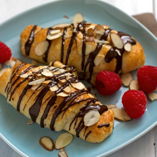 Raspberry Almond Crescents