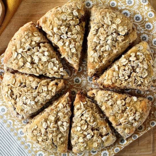 Vegan Oatmeal Date Scones