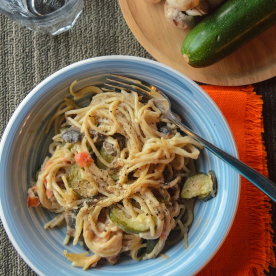 Creamy Vegetarian Spaghetti