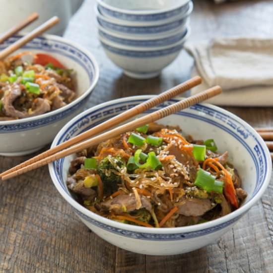 Korean Beef and Noodle Bowl