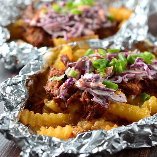 BBQ Pulled Pork Tailgate Fries