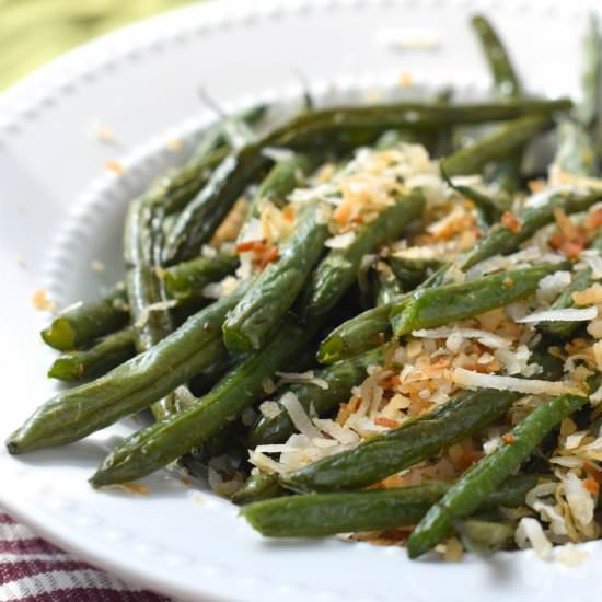 Toasted Coconut Green Beans