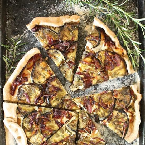 Eggplant & Caramelized Onion Pizza