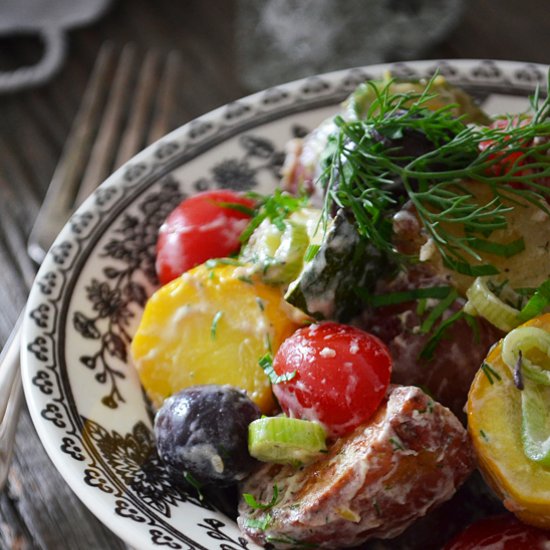 Baby Potato and Zucchini Salad