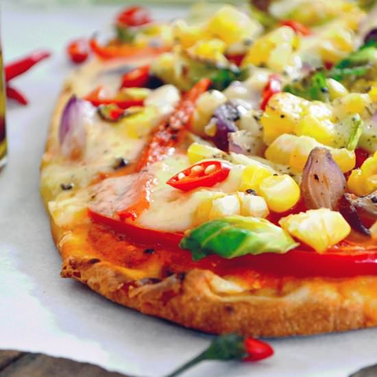 Vegetable Naan Pizza