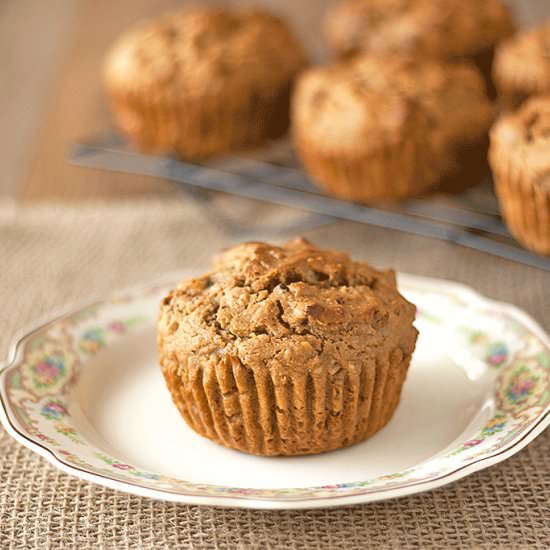 Apple Walnut Bran Muffins