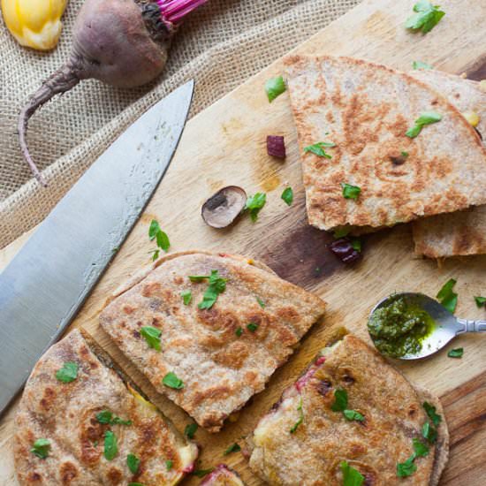 Veggie Quesadillas with Pesto