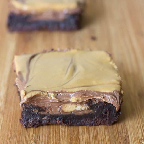 Swirled Peanut Butter Cup Brownies