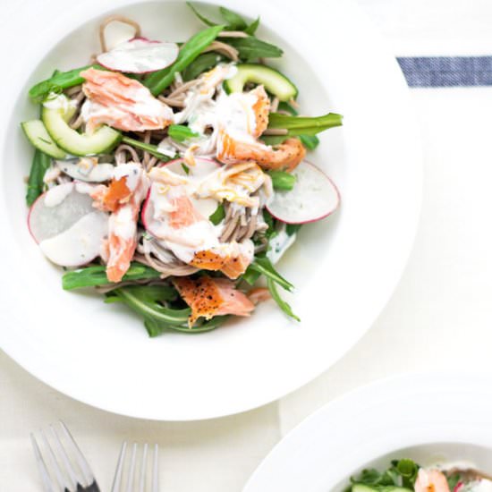 Smoked Salmon and Soba Noodle Salad