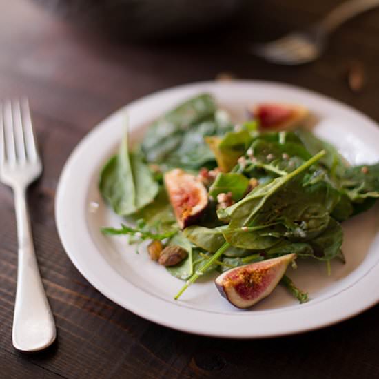 Fig, Pistachio & Goat Cheese Salad