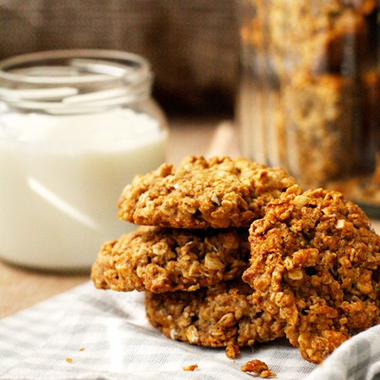 Chewy Oat, Almond & Banana Cookies