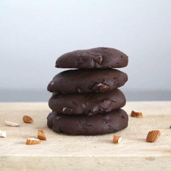 Double Chocolate Almond Cookies