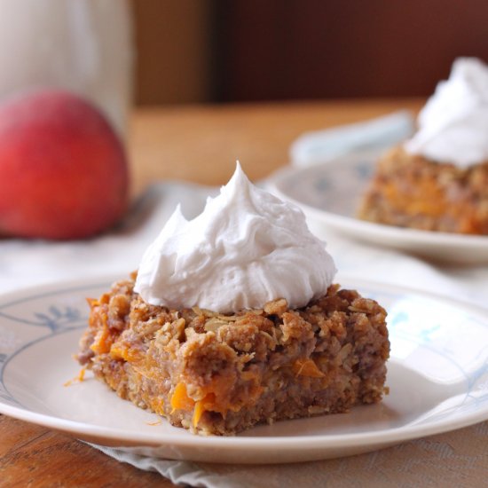 Peach Pie Oat Bars