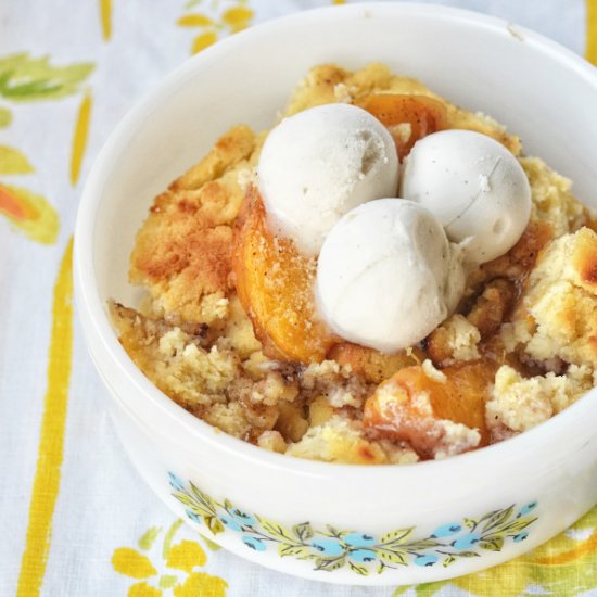 Gluten Free Peach Cobbler