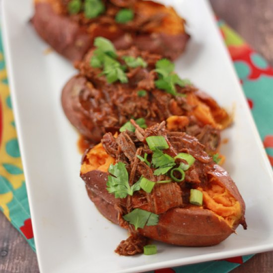 Chile Colorado Stuffed Sweet Potato