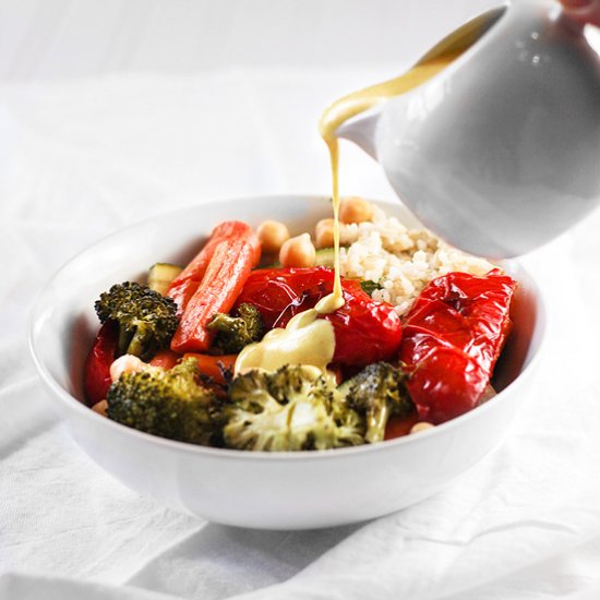 Roasted Vegetable Rice Bowls