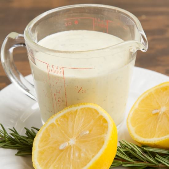 Creamy Lemon Rosemary Dressing